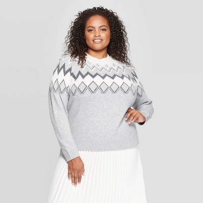 plus size fair isle sweater