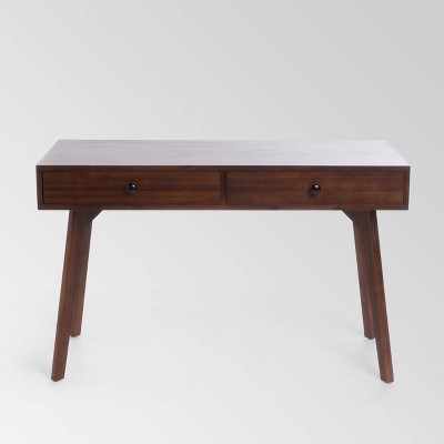 Julio Console Table Walnut - Christopher Knight Home: Acacia Wood, Mid-Century Modern, with Storage