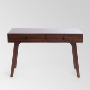 Julio Console Table Walnut - Christopher Knight Home: Acacia Wood, Mid-Century Modern, with Storage - 1 of 4