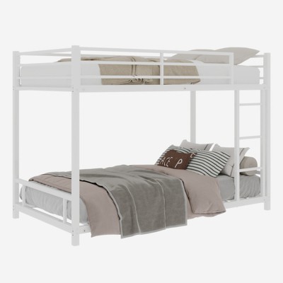 Bellemave Metal Twin over Twin Bunk Bed/ Heavy-duty Sturdy Metal/ Noise Reduced/ Safety Guardrail/No Box Spring Needed,White