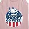 Women's - Peanuts - Snoopy Go Vote Graphic Racerback Tank - 2 of 4