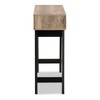 Wales Wood 2 Drawer Console Table Light Brown - Baxton Studio: Modern Entryway Storage, Angled Legs, Space-Saving Design - 4 of 4