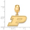 Black Bow Jewelry 14k Yellow Gold Plated Sterling Silver Purdue Boilermakers NCAA Bead Charm - 2 of 3