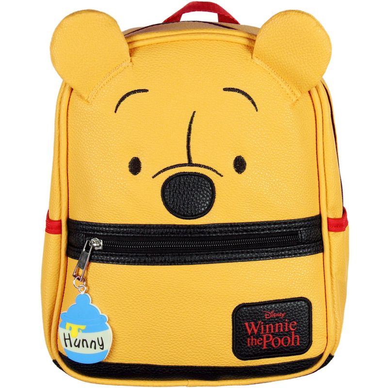 Disney Winnie The Pooh Hunny Lovin' Textured Faux Leather 3D Ears Mini Backpack Yellow, 2 of 7