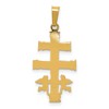 Black Bow Jewelry 14k Two Tone Gold Caravaca Crucifix Cross Pendant - 3 of 4
