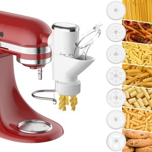 GVODE 7-in-1 Pasta Attachment for 7 Pasta Shapes, Compatible with