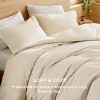 Cotton Duvet Cover Boho Textured Embroidery Jacquard Duvet Cover Set Soft and Breathable Bedding Set for All Seasons - 4 of 4