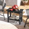 Outsunny 2-Tier Outdoor Side Table, Weather Resistant Shower Bench with Handles, Non-Slip Pads - 2 of 4