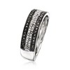 Ross-Simons 0.15 ct. t.w. Black and White Diamond Striped Ring in Sterling Silver - 3 of 4