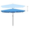 vidaXL Garden Parasol with Pole 82.7"x55.1" Azure Blue - 3 of 4