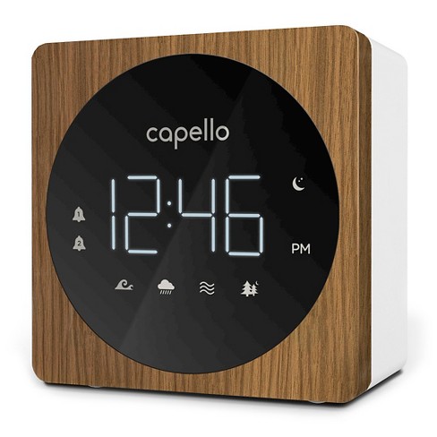 Digital Alarm Clock With Sound Machine Black Larch Capello Target