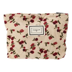 Unique Bargains Women's Floral Zipper Flower Makeup Bags and Organizers 1 Pc - 1 of 4