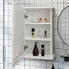 Infurnic Utility Storage Cabinets Modern Hanging Cabinet Effective Space Saver, Durable and Ideal for Bathroom Storage, White, 13.8"*6"*21" - 2 of 4