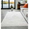 HomeRoots 5' X 7' White Faux Sheepskin Shag Washable Area Rug - 2 of 4