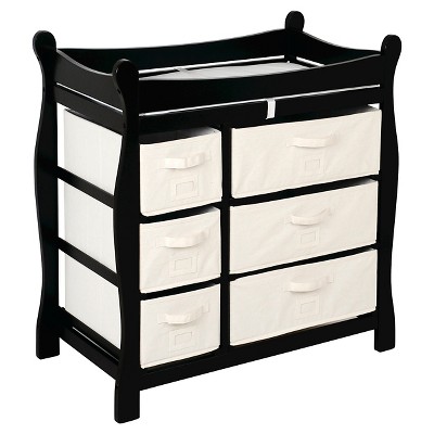 black baby changing table