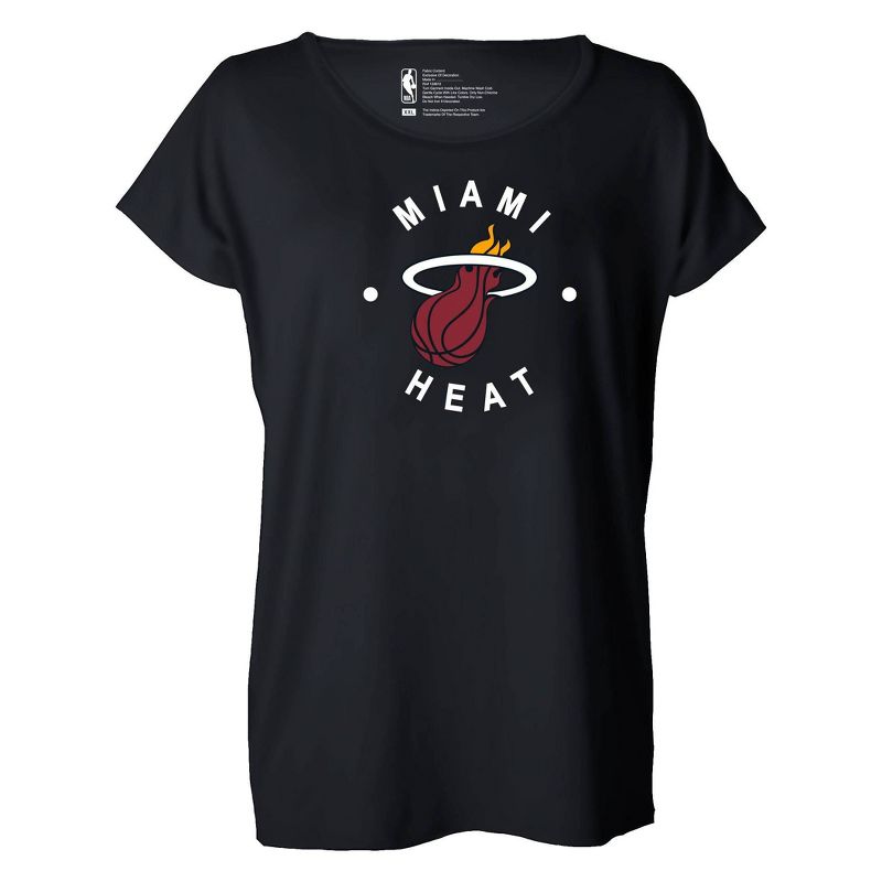 NBA Miami Heat Women&#39;s Dolman Short Sleeve T-Shirt, 1 of 5
