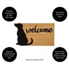 Evergreen Dog Welcome Shaped Indoor Outdoor Natural Coir Doormat 1'4"x2'4" Brown - 4 of 4