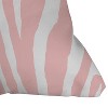 16"x16" Natalie Baca Zebra Striped Throw Pillow Rose Pink - Deny Designs: Indoor Polyester, Machine Washable - 3 of 4