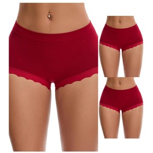 INSPIRE CHIC 3 Packs Women's High Waisted Breathable Tummy Control Underpants - 1 of 4