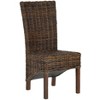 Ridge 18" Rattan Side Chair (Set of 2) - FOX6523 - Pecan Brown - Safavieh Couture - 4 of 4