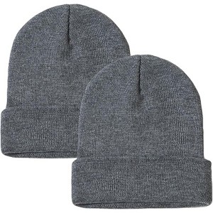 MSDC 1&2 Pack Beanie for Men Women Slouchy Beanie Hats Winter Knit Caps Soft Ski Hat Unisex - 1 of 4