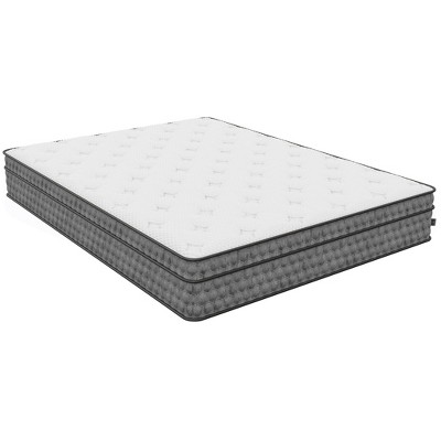 NicBex 11 Inch Gel Hybrid Mattress for a Cool Sleep,Fiberglass Free,Medium Feel Mattresses,White+Gray