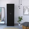 NicBex Armoire Wardrobe Closet Storage Cabinet with Doors & Open Shelves & Drawer for Bedroom, Black - 2 of 4