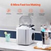 VEVOR Countertop Ice Maker, 9 Cubes Ready in 6 Mins, 26lbs in 24Hrs, Self-Cleaning Portable Ice Maker with Ice Scoop and Basket - 3 of 4