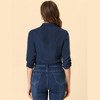 Allegra K Women's 3/4 Ruched Sleeve Shawl Lapel Lightweight Open Front Cardigans - 3 of 4