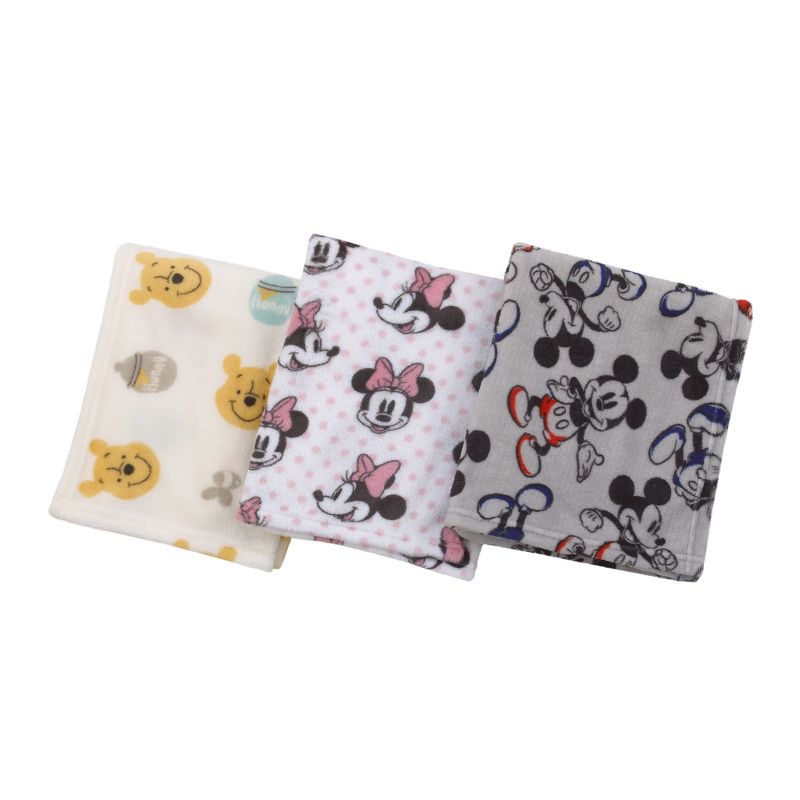 Disney Minnie Mouse - Pink, White and Black Super Soft Plush Baby Blanket, 3 of 4