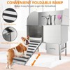 Dog Bath Tub, Dog Washing Station Stainless Steel - Leak-Proof Grooming Tub with Folding Ramp Non-Slip Grate Faucet Sprayer Drain Kit - 4 of 4