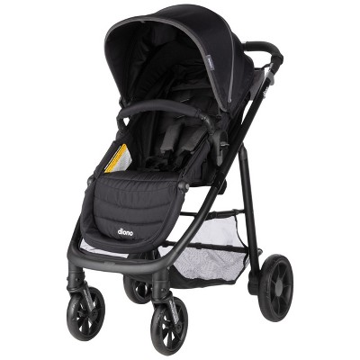 Diono Quantum 4 3-in-1 Travel System with LiteClik30 R SafePlus Infant Car Seat and Base, Black Jet