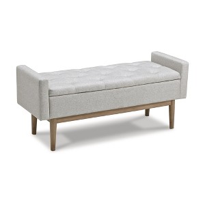 Signature Design by Ashley Contemporary Briarson Storage Bench  Beige/Brown - 1 of 4