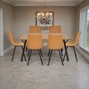 LeisureMod Ravenna 7-Piece Dining Set, 1 Y-Shape Legs Table 6 Dining Chairs - 2 of 4