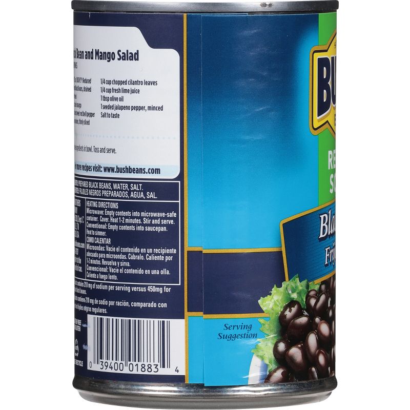 Bush&#39;s Reduced Sodium Black Beans - 15oz, 4 of 12