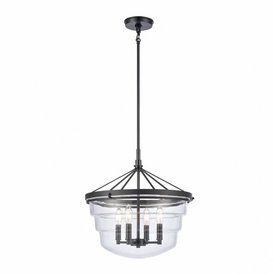Elk Home Boyer 4 - Light Pendant in  Matte Black