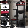 BABYYER Gothic Cat Tree, 44.5" Multi-Level Spooky Cat Tower with Scratching Posts, Hammock, and Cat Cave, Durable Pet House Furniture for Indoor Cats - 2 of 4