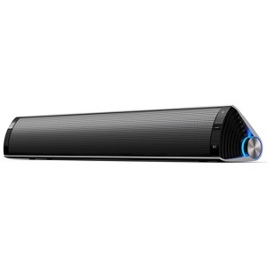 Edifier® Rechargeable Bluetooth® 2.0-Channel Portable/Tabletop 11.5-In. Sound Bar Speaker with Built-in Sound Card, MF200, Silver - 1 of 4