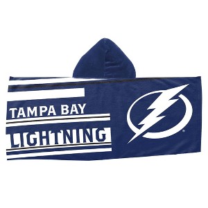 22"x51" NHL Tampa Bay Lightning Youth Hooded Beach Towel - 1 of 3