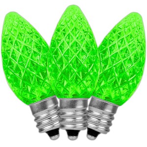 Novelty Lights C7 LED Faceted Christmas Replacement Bulbs Dimmable 25 Pack - 1 of 4