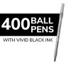 BIC Round Stic Xtra Life Ball Point Pen, Black, 1.0mm Medium Point, 400 Pack - 3 of 4