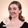 GILDED 1/4 Carat Total Weight Diamonds Twist Cross Pendant-Necklace in 10KT White Gold or 925 Sterling Silver, Natural Round-Cut Diamond, 18" Chain - 3 of 4