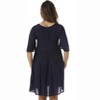 Riviera Sun Womens Short Sleeve Rayon Crepe Short Dress with Multicolored Embroidery - 3 of 3