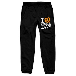 The Office I Love Pretzel Day Men's Black Sweatpants - 1 of 3