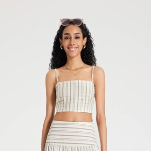 Women's Pleated Smocked Camisole - A New Day™ - 1 of 4