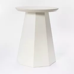 Daffan Faceted Round Accent Table Cream - Threshold™ designed with Studio McGee
