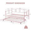 Twin Metal Daybed with Trundle, No Box Spring Needed - 2 of 4