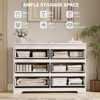 Modern 6 Drawer Dresser, Wide Chest of Drawers Organizer, Handleless Wood Storage Dresser for Bedroom, Entryway, Living Room, Easy Assembly - 3 of 4