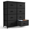 Resenkos 8 Drawer Dresser Fabric Storage Tower, Chest of Drawers for Bedroom, Sturdy Steel Frame, Wooden Top Black - 4 of 4