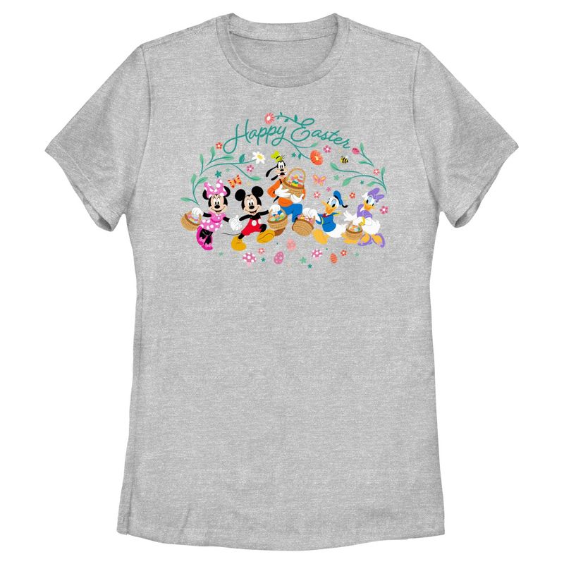 Women's Mickey & Friends Happy Easter Group Egg Hunt T-Shirt, 1 of 5